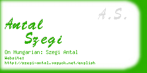 antal szegi business card